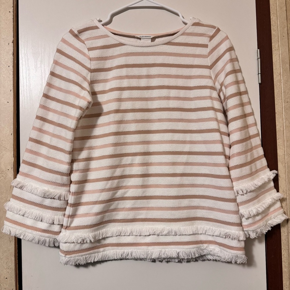 Club Monaco sweater with Fringe Details